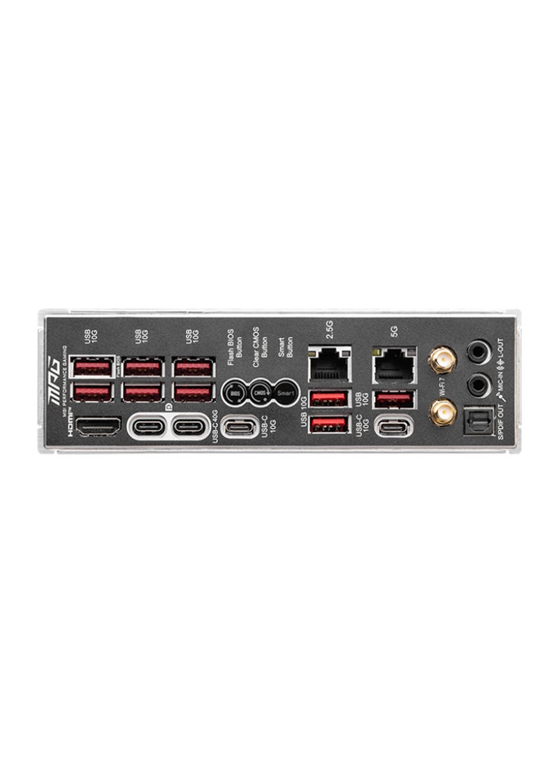 MSI - MPG X870E CARBON Wi-Fi ATX Motherboard, AMD X870E Chipset, AM5 Socket, 4 x DIMM DDR5 (256GB Max), 4 x M.2 Slots, 1 x PCIe 5.0 x16, Dual Ethernet (10Gb + 2.5Gb), Wi-Fi 7, Bluetooth 5.4, HDMI, Dual USB4, EZ DIY, Ultra Power & Connectivity, Frozr Design, Optimized UI/UX, AI-Ready, Built for Gamers & Creators, 911-7E49-001 Black - Image 1