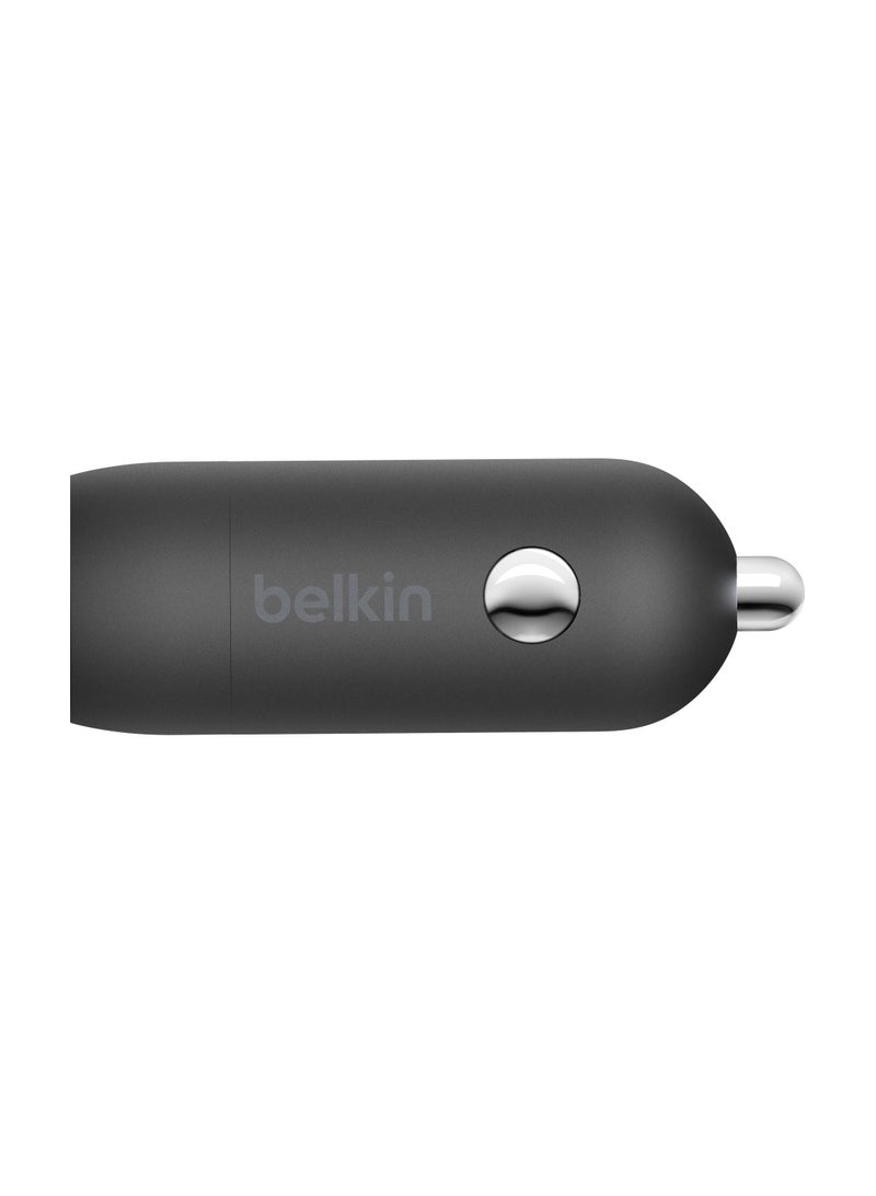 belkin Boost↑Charge™ 30W Fast Car Charger, Compact Design w/ USB-C Power Delivery Port, USB-C to USB-C Cable Included, Universal Compatibility for Galaxy S23, Note Series, and More - Black Black  - Image 5