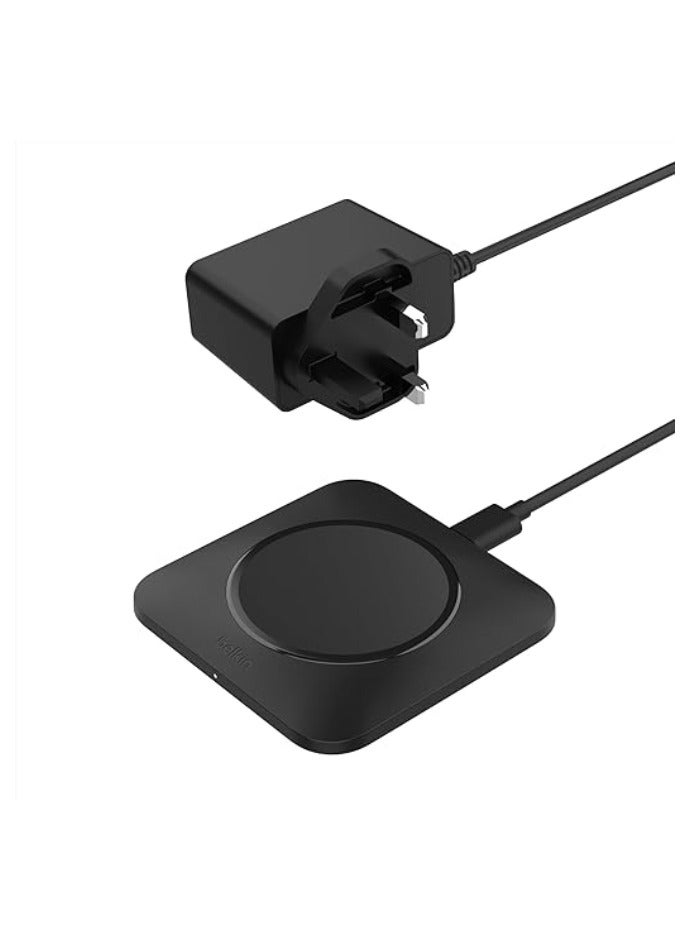 belkin - BoostCharge Pro Universal Easy Align Wireless Charging Pad, 15W Fast Charger for Apple iPhone, Samsung Galaxy, Apple Airpods Pro, and Other MagSafe Enabled Devices - Black Black - Image 1