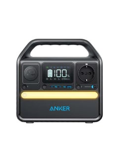 آنكر 320 Wh 522 Portable Power Station 320Wh,Over 3,000 Charge/Discharge Cycles, Equipped with 2 USB-C Ports, AC300W, Pure Sine Wave, PowerIQ 3.0 Camping, Outdoors, Emergency Power Supply - Black  - Image 1