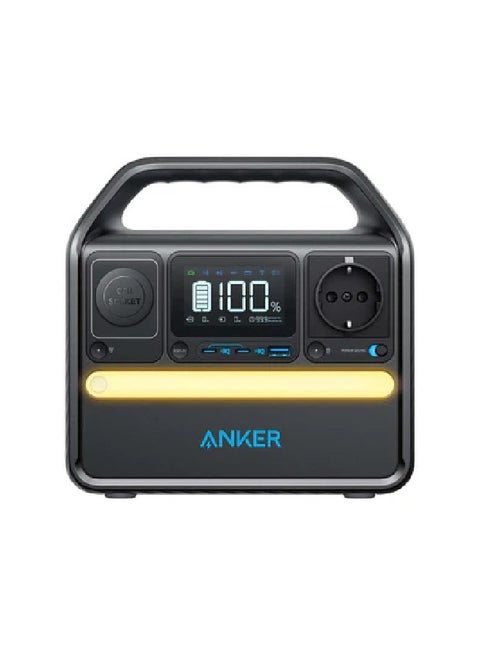 320 Wh 522 Portable Power Station 320Wh,Over 3,000 Charge/Discharge Cycles, Equipped with 2 USB-C Ports, AC300W, Pure Sine Wave, PowerIQ 3.0 Camping, Outdoors, Emergency Power Supply - Black