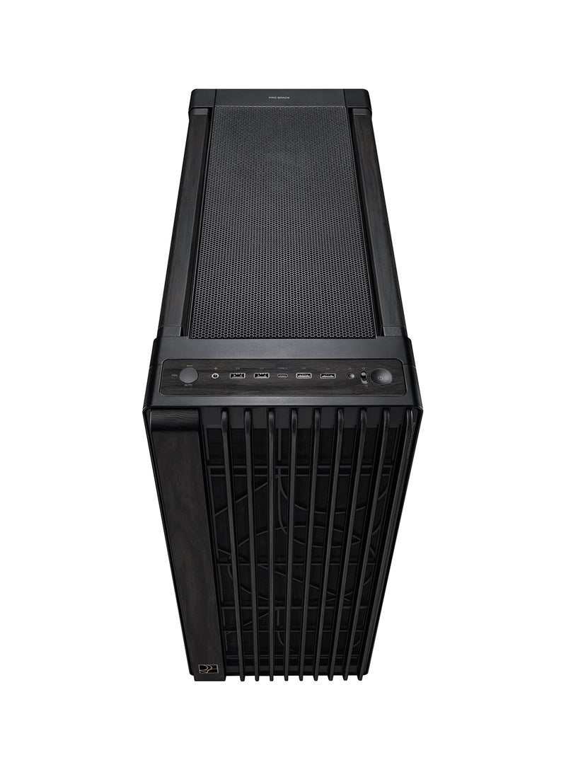 أسوس ProArt PA602 Wood Edition Mid Tower ATX Case - Tempered Glass Panel, Natural Wood Finish, EATX Support, 420mm Radiator Support, 2 x 200mm Pre-installed Fans, 8 Expansion Slots, ARGB Lighting, Cable Management, USB 3.2 Type-C, Tool-Free Design, Removable Dust Filters | 90DC00J0-B09010 Black  - Image 4