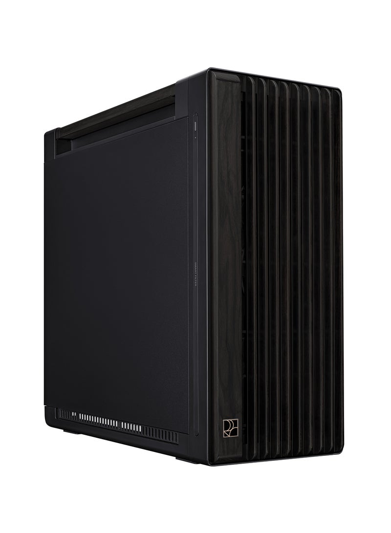 أسوس ProArt PA602 Wood Edition Metal Panel Mid Tower ATX Case - Metal Side Panel, Natural Wood Finish, EATX Support, 420mm Radiator Support, 2 x 200mm Pre-installed Fans, 8 Expansion Slots, PWM Fan Control, Cable Management, USB 3.2 Type-C, Tool-Free Design, Removable Dust Filters | 90DC00J0-B09020 Black  - Image 1