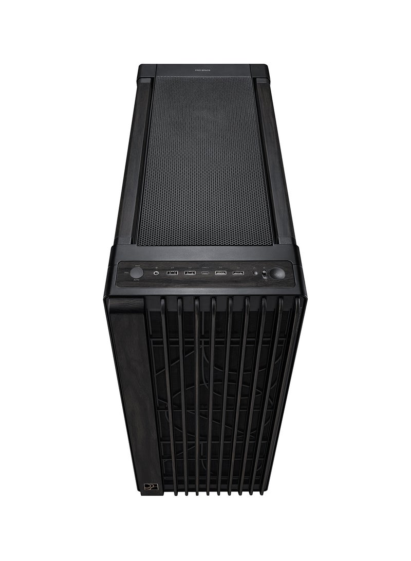 أسوس ProArt PA602 Wood Edition Metal Panel Mid Tower ATX Case - Metal Side Panel, Natural Wood Finish, EATX Support, 420mm Radiator Support, 2 x 200mm Pre-installed Fans, 8 Expansion Slots, PWM Fan Control, Cable Management, USB 3.2 Type-C, Tool-Free Design, Removable Dust Filters | 90DC00J0-B09020 Black  - Image 4