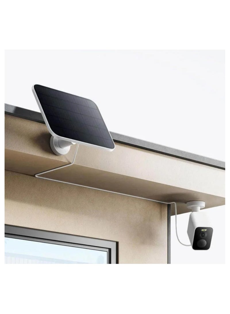 Xiaomi - Outdoor Camera Solar Panel (BW Series) | Compatible with Xiaomi Outdoor Camera BW300 and BW500 | IP66 dust and water-resistance | USB-C Charging 5W high power load | White - Image 1
