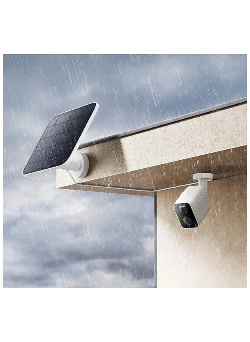 Xiaomi - Outdoor Camera Solar Panel (BW Series) | Compatible with Xiaomi Outdoor Camera BW300 and BW500 | IP66 dust and water-resistance | USB-C Charging 5W high power load | White - Image 1