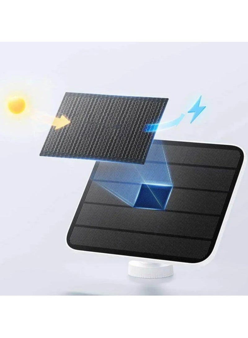 Xiaomi - Outdoor Camera Solar Panel (BW Series) | Compatible with Xiaomi Outdoor Camera BW300 and BW500 | IP66 dust and water-resistance | USB-C Charging 5W high power load | White - Image 1