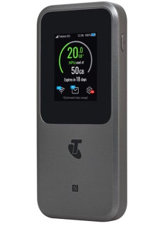 ZTE Portable 5G Hotspot MU5120 by Telstra,10000mAh 27W Fast Charging, NFC,2.4 Inch Touch Screen WIFI 6 3600Mbps Mobile WIFI Router With Sim Card Slot Unlock Grey  - Image 2