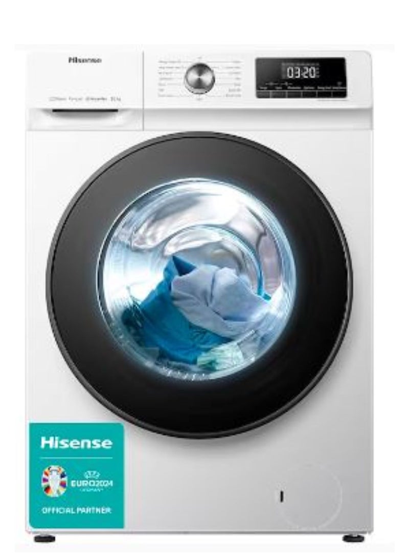 Hisense - 10kg Washer & 6kg Dryer New Edition 1400 RPM Pure Steam Inverter Motor WDQA1014VJMW White - Image 1