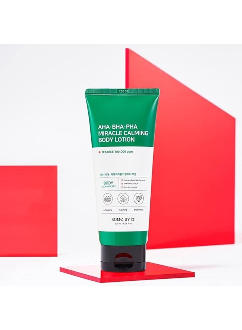 Some by Mi Aha.Bha.Pha Miracle Calming Body Lotion - Refreshing Texture - Low Ph Formula - For Exfoliatin, Calming, Brightening Hypoallergenic Body Lotion 200ml  - Image 2