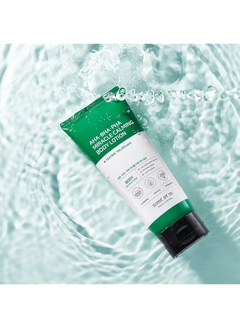 Some by Mi Aha.Bha.Pha Miracle Calming Body Lotion - Refreshing Texture - Low Ph Formula - For Exfoliatin, Calming, Brightening Hypoallergenic Body Lotion 200ml  - Image 4