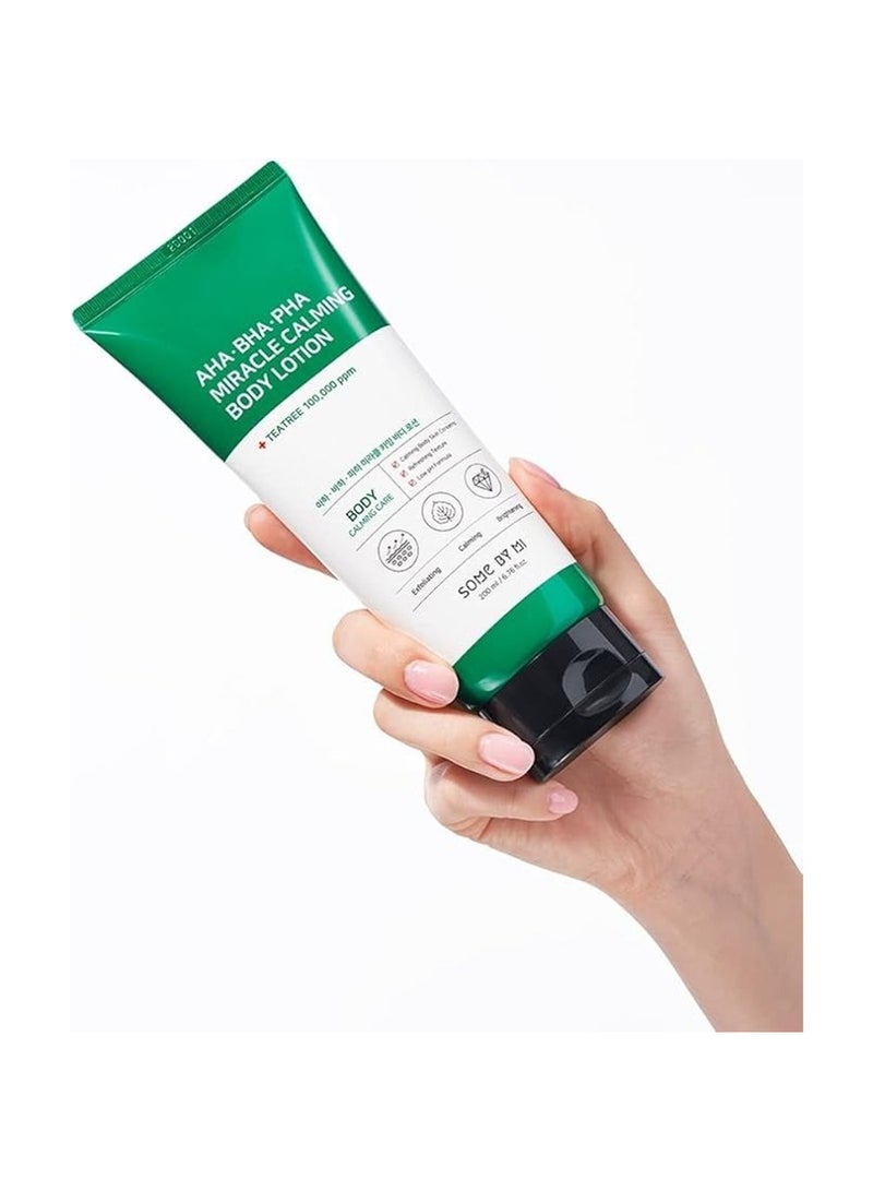 Some by Mi Aha.Bha.Pha Miracle Calming Body Lotion - Refreshing Texture - Low Ph Formula - For Exfoliatin, Calming, Brightening Hypoallergenic Body Lotion 200ml  - Image 3