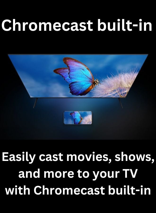 شاومي - 55-Inch 4K UHD Smart TV, 4K Resolution, HDR10, Google TV + 2.0 Channel Soundbar 30W, HDMI ARC, Bluetooth, USB, MP3, FM 55A2025+SOUNDBAR Black 55A2025+SOUNDBAR Black - Image 1