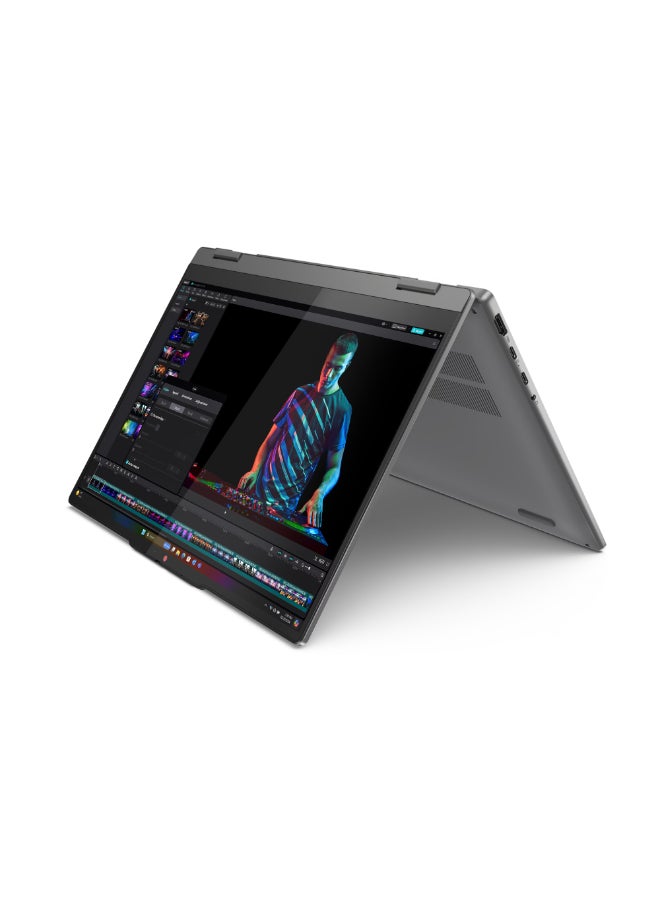 Lenovo IdeaPad 5 2-In-1 Laptop With 14-Inch WUXGA Display, Snapdragon X Plus Processor/16GB RAM/512GB SSD/Integrated Qualcomm Adreno GPU/Windows 11 English/Arabic Luna Grey  - Image 2