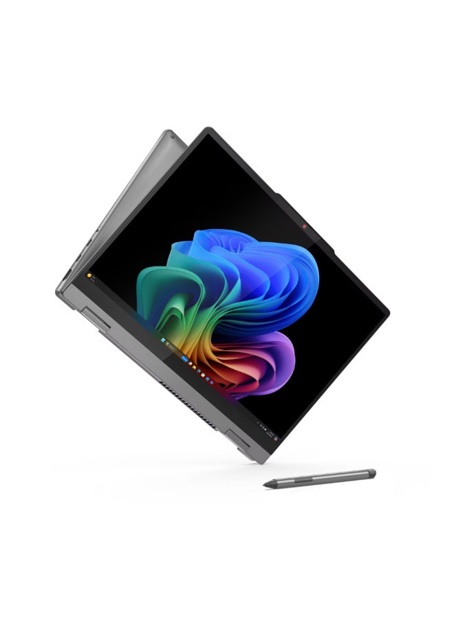 Lenovo IdeaPad 5 2-In-1 Laptop With 14-Inch WUXGA Display, Snapdragon X Plus Processor/16GB RAM/512GB SSD/Integrated Qualcomm Adreno GPU/Windows 11 English/Arabic Luna Grey  - Image 4