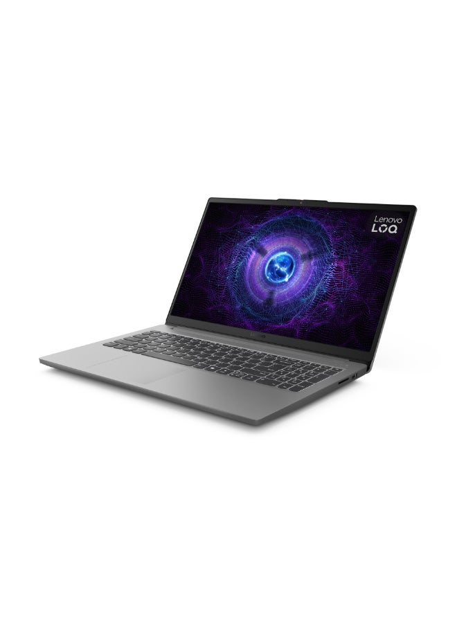 لينوفو - LOQ Gaming Laptop With 15.6-Inch Display, Core i5-12450HX Processor/16GB RAM/512GB SSD/4GB Nvidia GeForce RTX 2050 Graphics Card/Windows 11 English/Arabic Luna Grey - Image 1