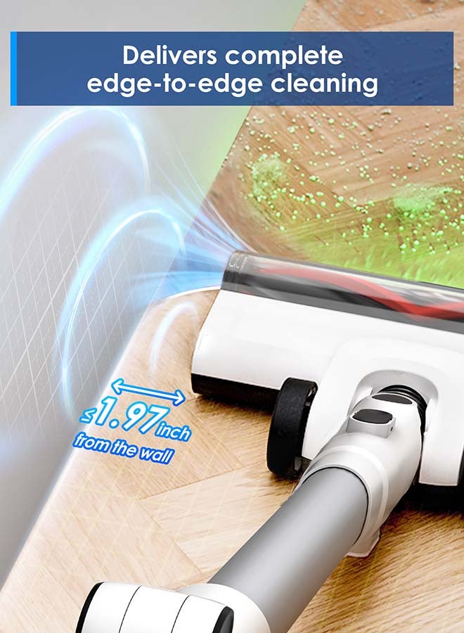 Tineco - A50S Cordless Stick Vacuum Cleaner, 185W Suction, 70Min Runtime, 1L Larger Dustbin, 3DSense Power Brush, PureCyclone Tech, Easily Tackles Large Debris 500 W VS202000SA White - Image 1