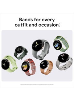 Google Pixel Watch 2 With The Best Of Fitbit And Google - Heart Rate Tracking, Stress Management, Safety Features - Android Smartwatch - Polished Silver Aluminum Case - Bay Active Band - Wi-fi Chalk  - Image 2