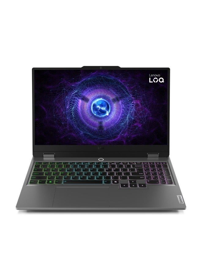 LOQ 15IRX9 Gaming Laptop With 15.6 Inch Full HD (1920x1080) Display IPS, Intel Core i7-14700HX Processor/16GB RAM DDR5/1TB SSD/8GB NVIDIA GeForce RTX 4060 Graphics/DOS(Without Windows)/ English/Arabic Luna Grey