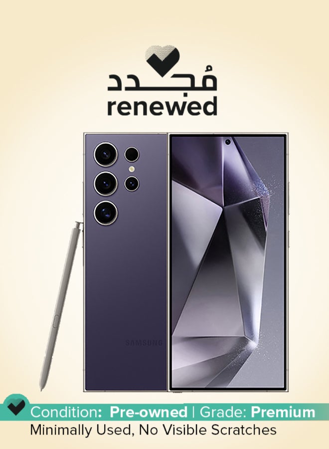 Samsung Renewed - Galaxy S24 Ultra Titanium Violet Single Sim 12GB 256GB 5G LTE - International Version - Image 1