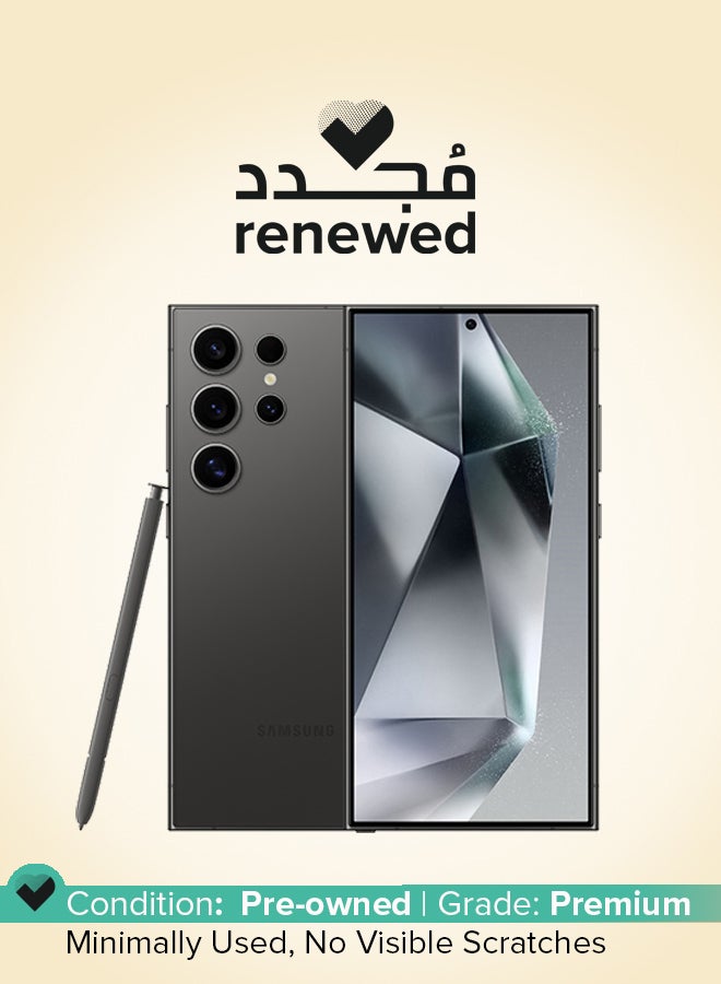 سامسونج Renewed - Galaxy S24 Ultra Black Single Sim 12GB 256GB 5G LTE  - Image 1