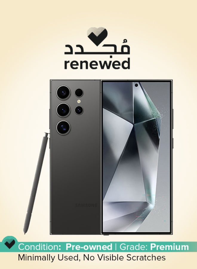 Samsung Renewed - Galaxy S24 Ultra Black Single Sim 12GB 256GB 5G LTE - International Version - Image 1