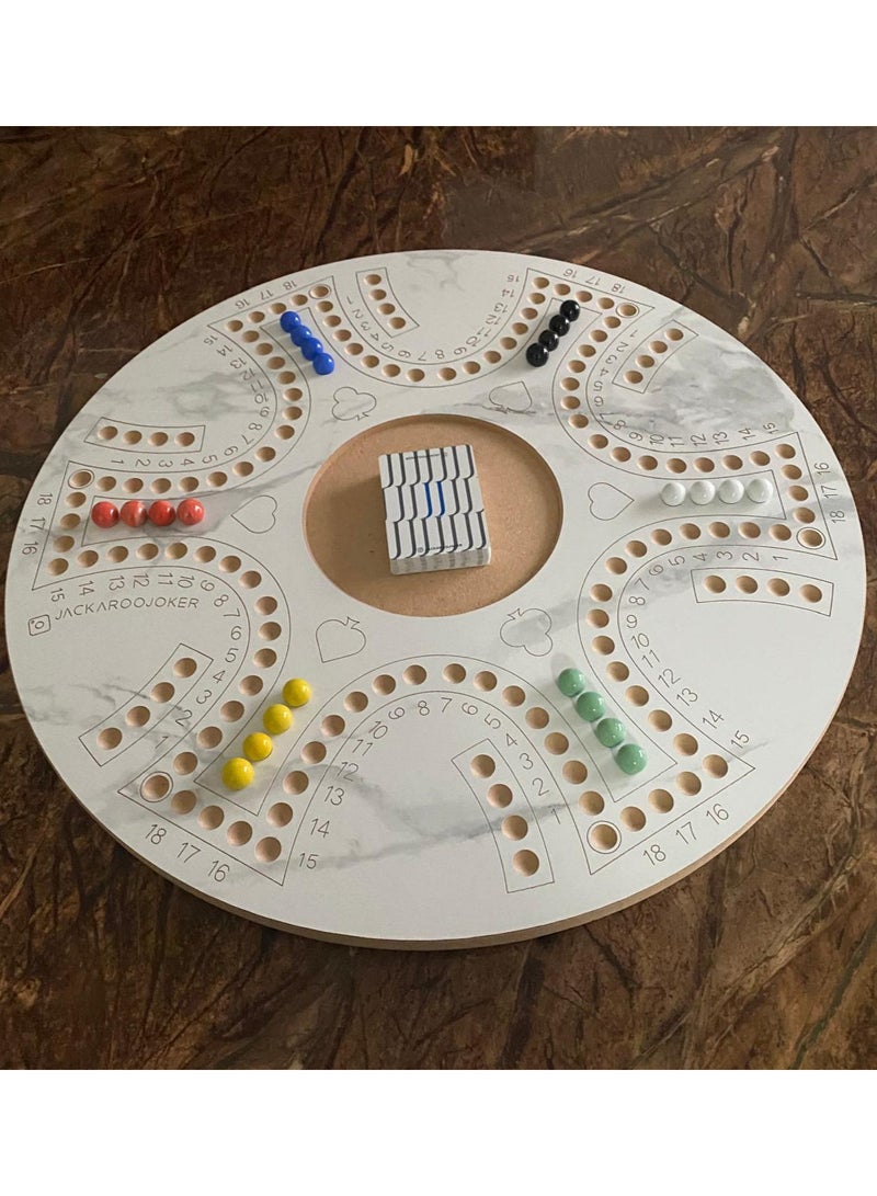 JACKAROOJOKER - Jakaroo wood marble color with original plastic playing cards and bag - Image 1