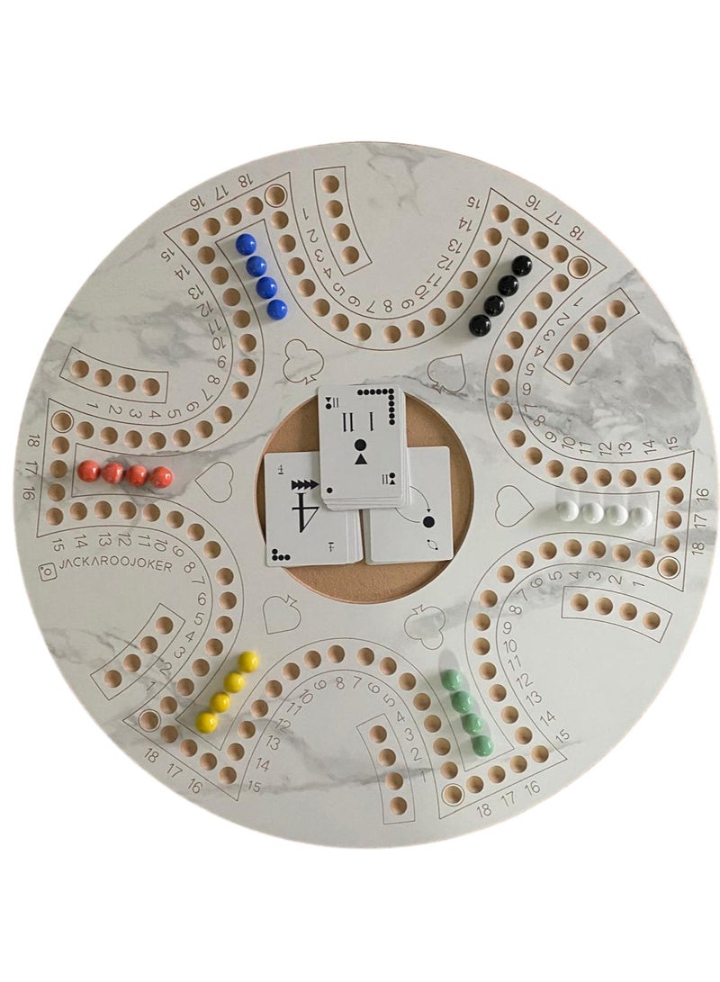 JACKAROOJOKER - Jakaroo wood marble color with original plastic playing cards and bag - Image 1