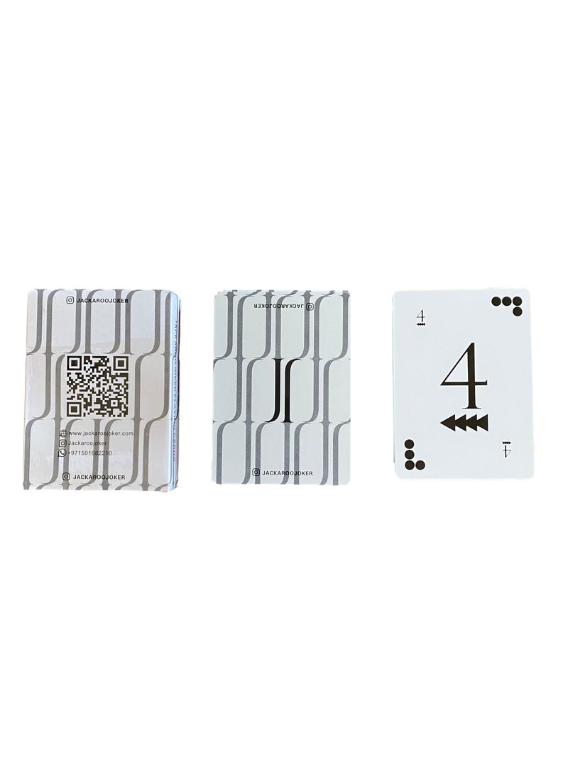 JACKAROOJOKER - Jackaroo Cards 100% plastic original Classic  White color - Image 1