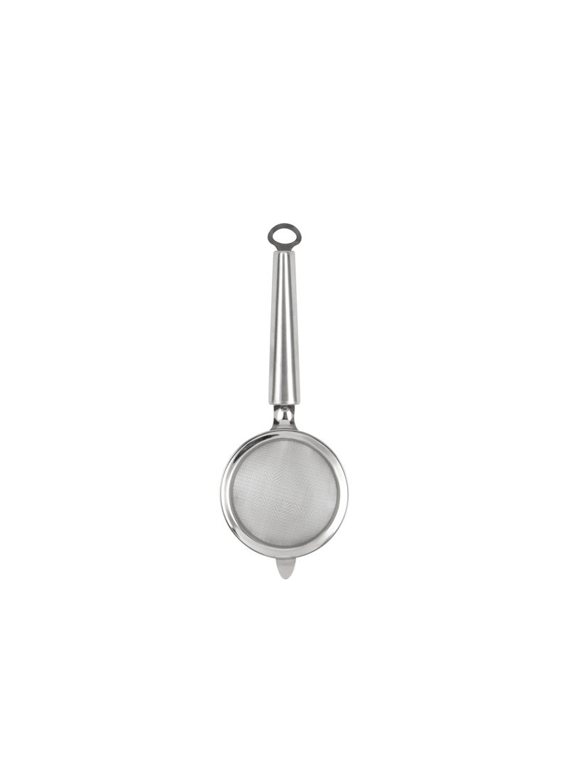 Royalford - Royalford 9 cm Strainer- RF12616/ Stainless Steel Mesh Multi-Purpose Use/ Food-Grade and Safe to Use, Hanging Loop/ Easy to Hold and Perfect for Tea, Coffee, Juice/ Compact and Durable Liquid Strainers Silver 9cm - Image 1