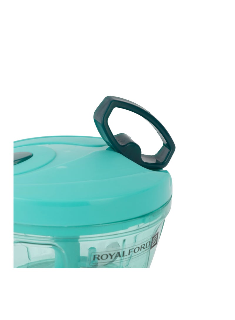 Royalford Pull Chopper- RF11954| 450 ML, Stainless Steel Blade Suitable for Chopping Vegetables and Fruits| Transparent and Durable Body, Food Grade and BPA Free Set for Effective Chopping| Detachable Body Parts for Easy Cleaning Assorted - Image 2