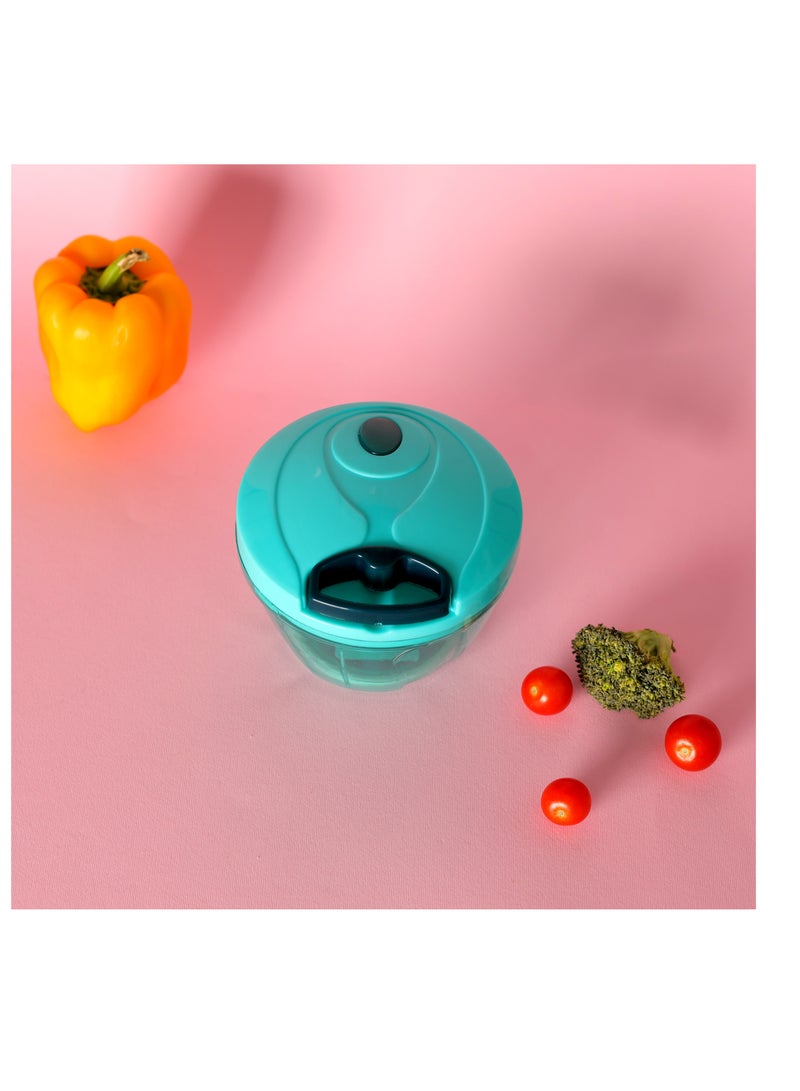 Royalford Pull Chopper- RF11954| 450 ML, Stainless Steel Blade Suitable for Chopping Vegetables and Fruits| Transparent and Durable Body, Food Grade and BPA Free Set for Effective Chopping| Detachable Body Parts for Easy Cleaning Assorted - Image 4