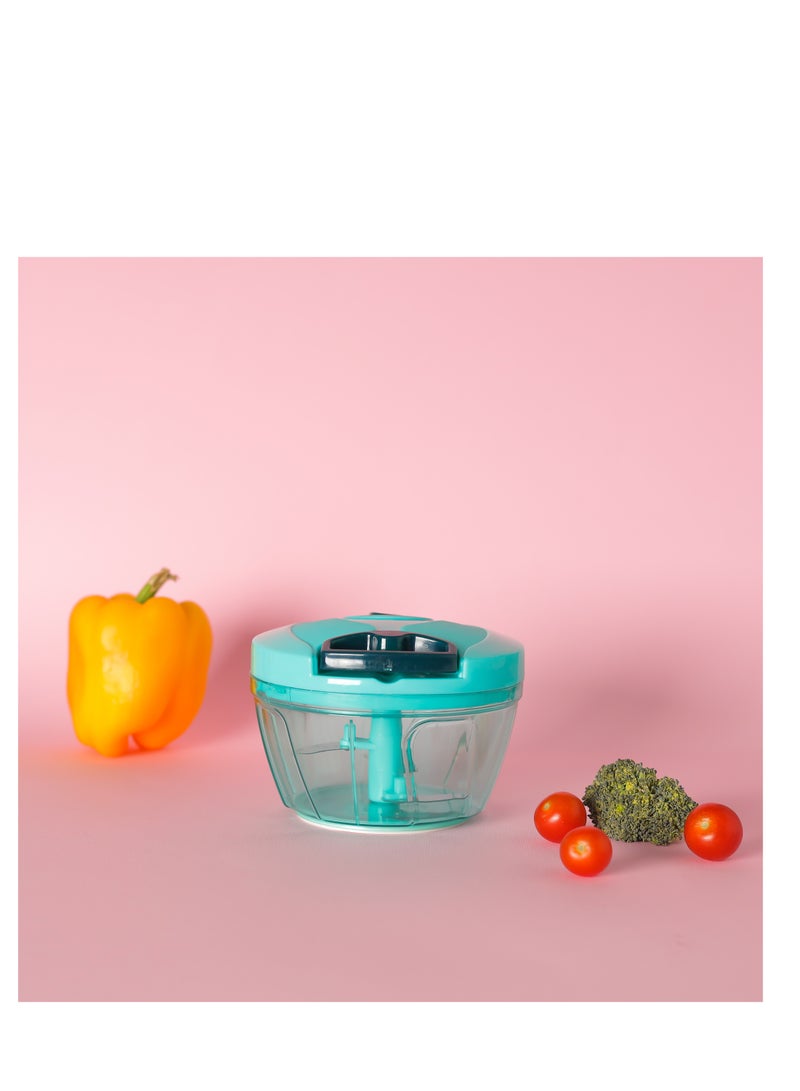 Royalford Pull Chopper- RF11954| 450 ML, Stainless Steel Blade Suitable for Chopping Vegetables and Fruits| Transparent and Durable Body, Food Grade and BPA Free Set for Effective Chopping| Detachable Body Parts for Easy Cleaning Assorted - Image 5