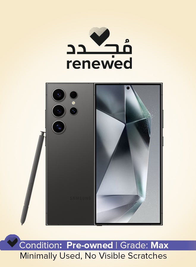 سامسونج Renewed - Galaxy S24 Ultra Black Single Sim 12GB 256GB 5G LTE  - Image 1