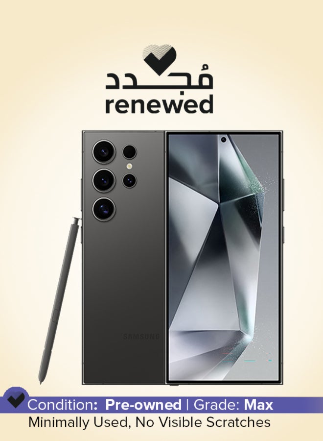 سامسونج Renewed - Galaxy S24 Ultra Black Single Sim 12GB 256GB 5G LTE - International Version - Image 1