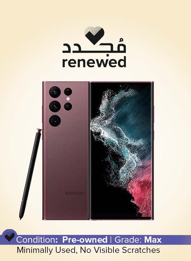 سامسونج Renewed - Galaxy S22 Ultra Red Single Sim 12GB 256GB 5G LTE  - Image 1