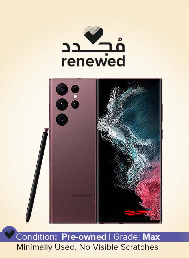 سامسونج Renewed - Galaxy S22 Ultra Red Single Sim 12GB 256GB 5G LTE - International Version - Image 1