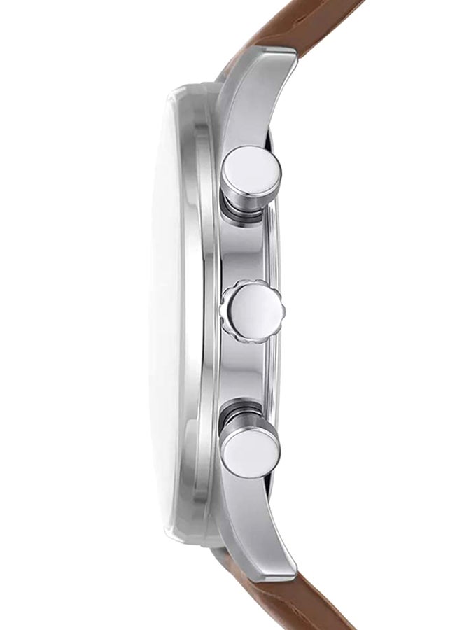 فوسيل ساعة سوليفان متعددة الوظائف من جلد لايت هايد™ البني BQ2858 - 44 مم - Image 3