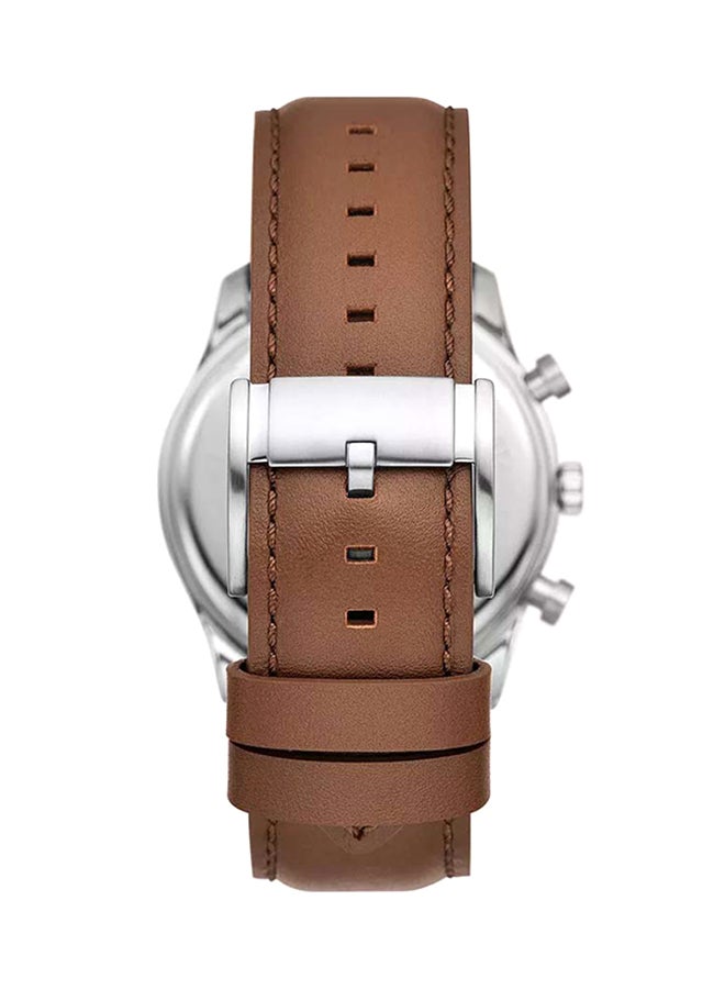 فوسيل ساعة سوليفان متعددة الوظائف من جلد لايت هايد™ البني BQ2858 - 44 مم - Image 2