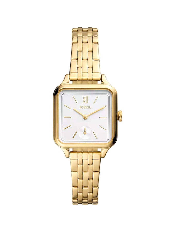 FOSSIL Women's Colleen Three-Hand Gold-Tone Stainless Steel Watch BQ3832 - 28mm  - Image 1
