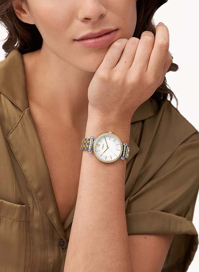 FOSSIL Women's Tillie Three-Hand Two-Tone Stainless Steel Watch BQ3902 - 36mm  - Image 4