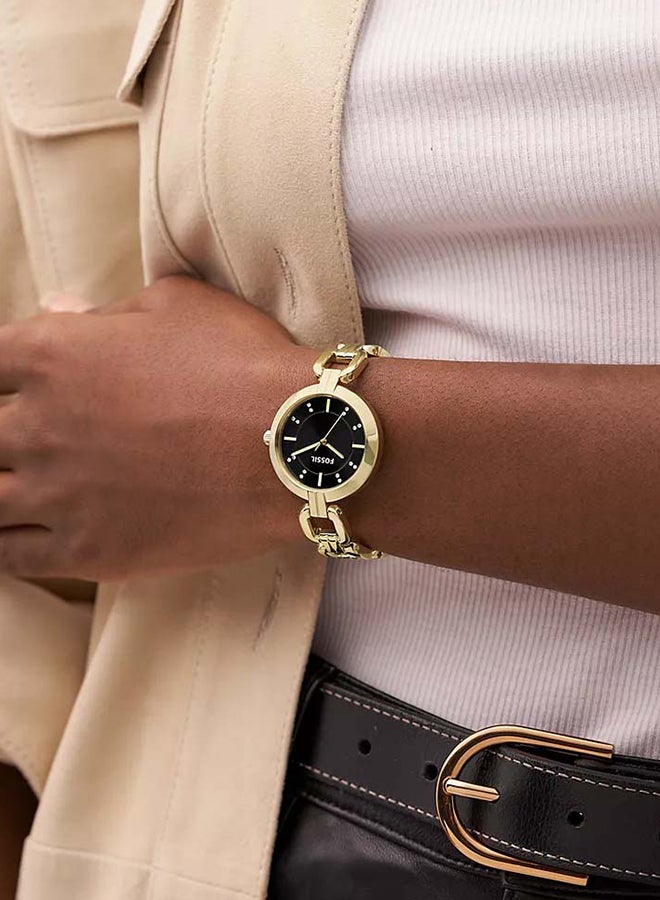 FOSSIL Women's Kerrigan Three-Hand Gold-Tone Stainless Steel Watch BQ3925 - 32mm  - Image 4