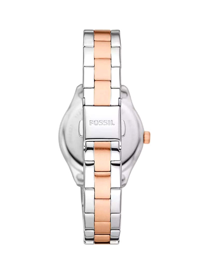 فوسيل ساعة راي ثلاثية العقارب بتأريخ من الفولاذ المقاوم للصدأ ثنائية اللون BQ3928 - 30 مم - Image 2