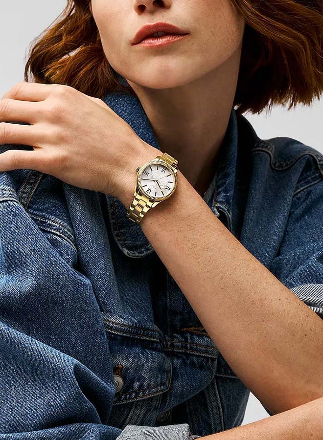 FOSSIL Women's Rye Three-Hand Gold-Tone Alloy Watch BQ3961 - 36mm  - Image 4