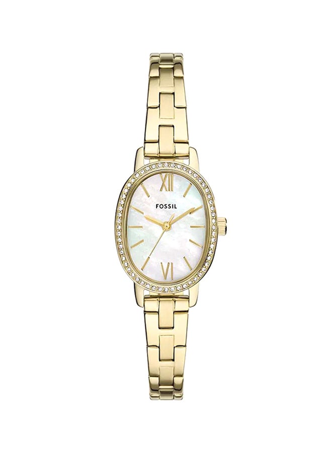 FOSSIL Women's Penny Three-Hand Gold-Tone Stainless Steel Watch BQ3976 - 23mm  - Image 1