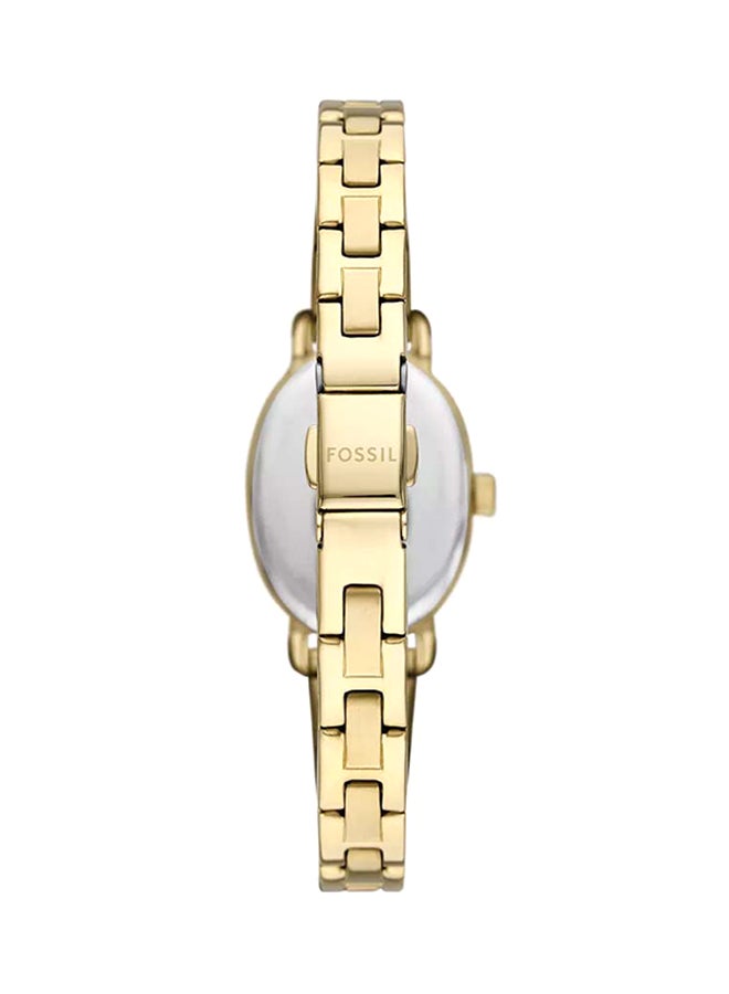 FOSSIL Women's Penny Three-Hand Gold-Tone Stainless Steel Watch BQ3976 - 23mm  - Image 2
