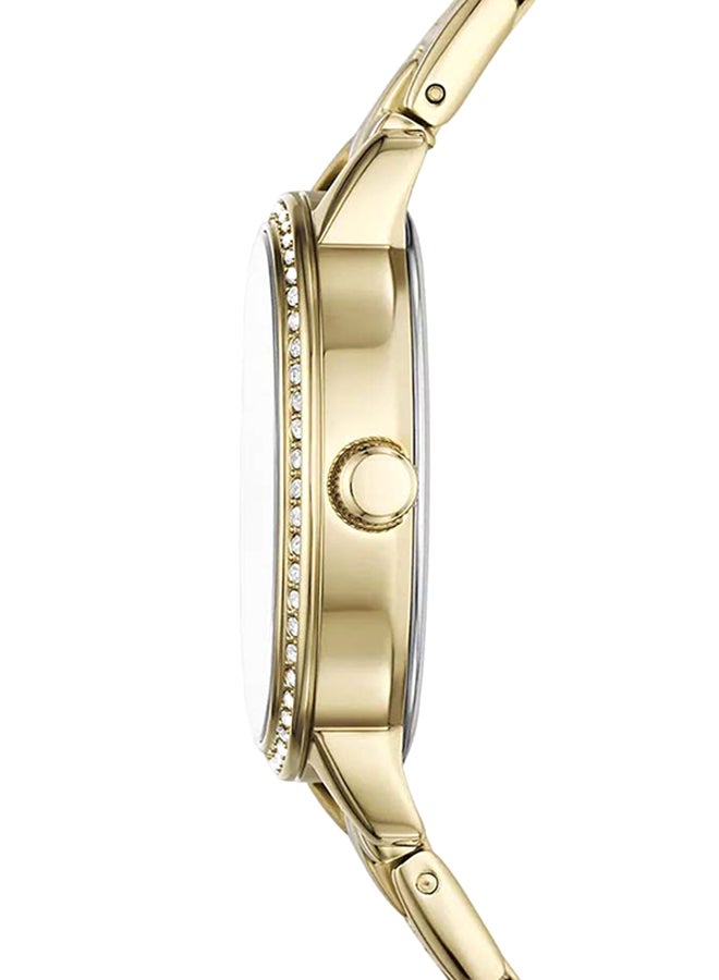 FOSSIL Women's Penny Three-Hand Gold-Tone Stainless Steel Watch BQ3976 - 23mm  - Image 3