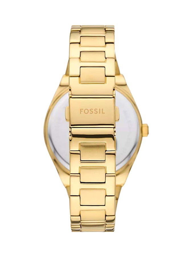 FOSSIL Women's Scarlette Three-Hand Date Gold-Tone Stainless Steel Watch ES5299 - 38mm  - Image 2