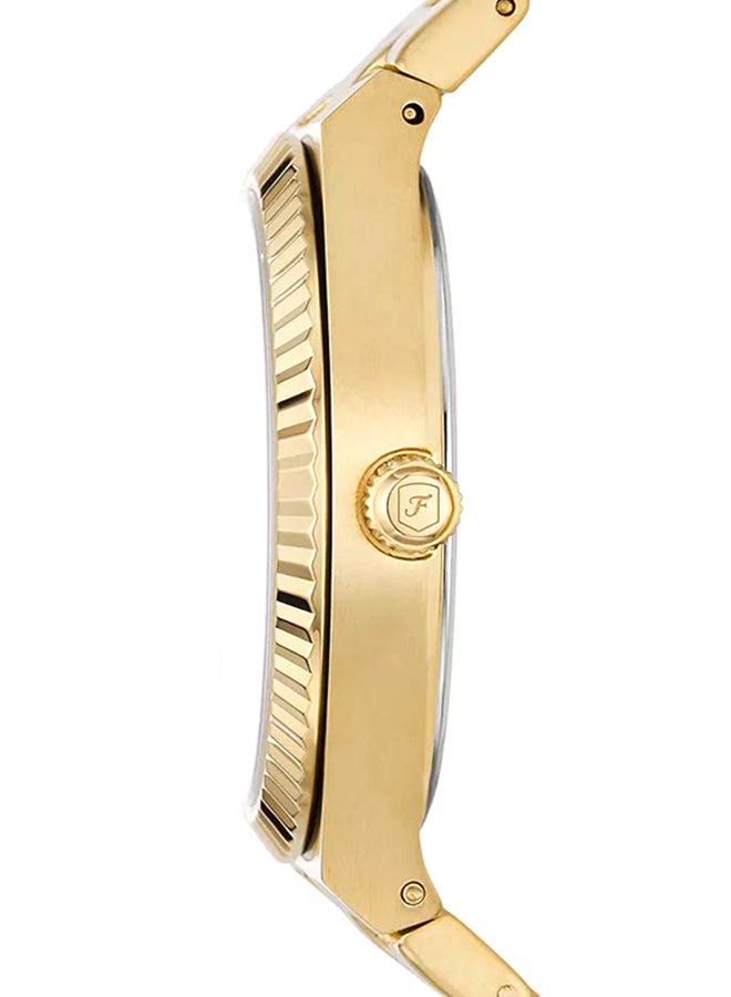 FOSSIL Women's Scarlette Three-Hand Date Gold-Tone Stainless Steel Watch ES5299 - 38mm  - Image 3