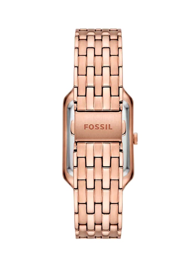 FOSSIL Women's Raquel Three-Hand Date Rose Gold-Tone Stainless Steel Watch ES5323 - 26mm  - Image 2